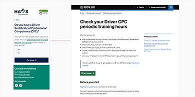 Diagram of question page and GOV.UK service it links to.