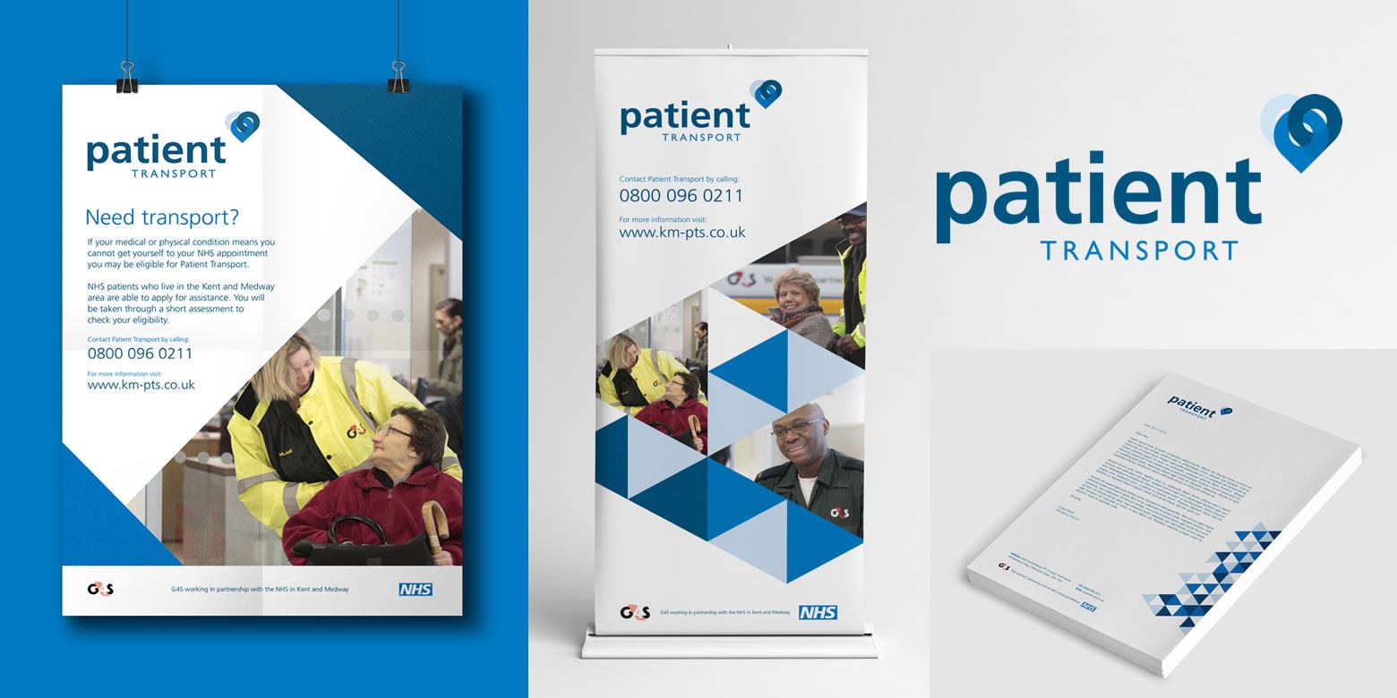 Branding for the patient transport service including poster, form and brochure design
